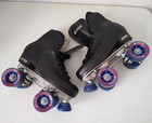 Chicago Skates Men s 5 Rink Skate Roller Black Blue Wheels Leather Eur 37 Shoes 