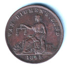 Australia Token  Josephs - 1855 1 2d   New Town Toll Gate - Van Diemens Land  Vf