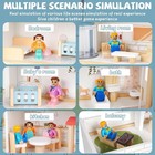 Wooden Dollhouse For Kids  3-story Wood Doll House Playset With Furniture  Acces