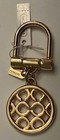 Coach Signature Key Chain Crystals Circle Gold Pave Purse Charm Fob