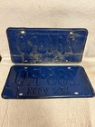 Vintage 1973 New York License Plate Pair   Rockland County