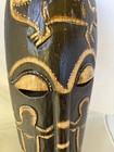 Hand Carved African Tribal Mask Wooden Wall Art Vintage Ethnic Decor