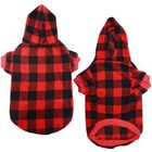Plaid Dog Hoodie Pet Fleece Sweater Winter Coat With Hat For Small Medium Lar   