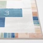 Hopscotch Indoor Area Rug Soft Faux Fur Non-slip Multi-colored Kids Room Decor
