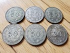 1920 - 1945 Mexico 50 Centavos Lot Of 7 Silver 0 720 Coins - Great Collection