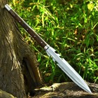 Custom Hand Forged D2 Steel Viking Spear Combat Knife Survival Spear W sheath