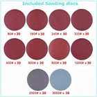 306pc 2 Inch Sanding Discs Dry Hook Loop 80-3000 Grit For Drill Die Grinder Us
