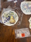 Vintage Lot Ceramic Corner Mixed Media Transfers Floral Christmas Fruit Decals