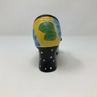 Victorian Floral Ladies Shoe Shaped Pin Cushion Floral Painte Vintage Decorative