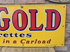 Antique Original Old Gold Cigarettes Porcelain Sign 1930 s General Store