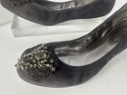 New Elie Tahari Women s Shoes Size 37 5 Lucille Flat Jeweled Ballet Gray Suede
