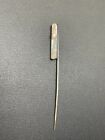 Antique Vintage 3-1 8  Sterling   Abalone Mother Of Pearl Stick Hat Pin
