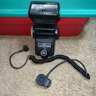 Vivitar 285 Zoom Thyristor Camera Flash  untested  W  Vari Sensor Adapter Cord