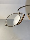 Antique 1880s Pince-nez Eyeglasses Steel Oval Frame And Cork Nose Rest Clamp