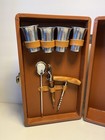 Vtg Travel Suitcase Bar Portable Picnic Trav-l-bar Liquor Case - Complete 