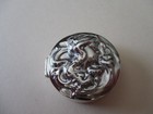 Sterling Silver Pill Box Round Shape With A Gorgeous Design On Top 14 2 Grams
