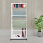 16 Tier White Double Sided Ribbon Organizer Large Capacity Ribbon Storage Holder