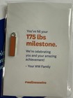 Weight Watchers  175 Lb Milestone Keychain Charm - New