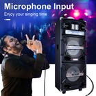 Dual 10  Bluetooth Party Speaker W  Led Lights Karaoke Dj Aux Portable Pa System
