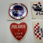 4 Vintage Polaris Stickers 1970s Polaris I Love You Foiled J2 