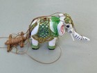 Elephant Marionette Wood Carved Burmese Myanmar String Puppet 1980s Vtg 5    7   