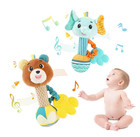Baby Soft Animal Rattle Toy Plush Hand Grip Crinkle Shaker