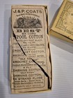 J   P Coats Wood Spool Best 6 Cord Black Cotton Thread Box Of 12 80 Yds Ea  Vtg