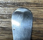 American Coin Silver Round Upturned Fiddle With Worn Decorated Bowl Back Unfound