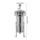 1 5  Npt In outlet Bag Filter Housing Stainless Steel 150 Psi  1 Bag Filtration