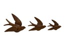 Vintage 1983 Mcm Burwood Flying Bird Brown Plastic Wall Decor Set Of 3