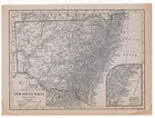New South Wales Australia Map Sydney Railways Antique Map 1900s