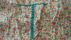 Vintage Full Apron Orange  Yellow Floral  Green Binding Edge
