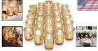 Durable Gold Votive Candle Holders In Bulk  Set Of 36 For Weddings   Parties