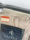 2 New Ralph Lauren Belmont Oaks Eyelet Ruffle Edge Tan Standard Pillow Sham
