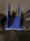 Cast Iron Napkin Or Letter Holder     Ornate Blue Scroll Design  Heavyweight Metal