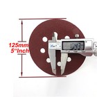 Red Sanding Discs 40-2000 Grit Pads 125mm Hook loop 8 Hole Orbital Sandpaper