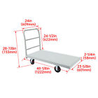 2000lb Steel Heavy Duty Platform Truck Push Dolly Flat Dolly Cart W  Casters New