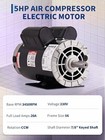 5hp Spl Air Compressor Electric Motor 230v 3450rpm 7 8  Keyed Shaft Single Phase