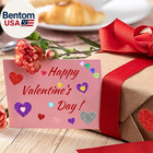 872 Pcs Valentines Heart Stickers  3 Sizes 5 Colors Self-adhesive Glitter Foam H