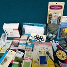 Huge Lot Sorted Vtg Sewing Notions Lot Bias Fabric Trim   Needles Buttons   More