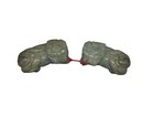Pair Carved Green Jade Hardstone Chinese Pixiu Pi Yao Feng Shui Amulets