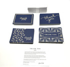 100 Pack Thank You Cards With Envelopes Navy Blue Bulk Blank Cards Gold Foil 4x6