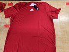Adidas Men s Pregame Short Sleeve Polyester Tee T-shirt  Power Red  Size Large