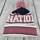 Victoria s Secret Pink Nation Black White Winter Beanie Hat Pom Pom Toboggan