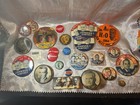 Lot Of 23 Vintage Political Campaign Buttons Pins 1960s-1970s Jfk Goldwater Cart