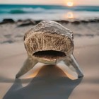 Great White Shark Figurine Wood Grain Resin  1 Shark Approx  13 5   Brown Blue