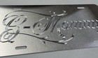 Custom Personalized Name Reflective Diamond Etched Silver License Plate Car Tag