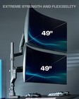 Vivo Pneumatic Arm Dual Ultrawide Monitor Desk Mount For Computer Screens To 49 