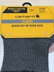 3 Pack Carhartt Women   s No-show Midweight Socks M Cushioned Arch Support