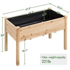 Outdoor Raised Garden Bed With Legs Vegetable Elevated Planter Box Herb Garden
